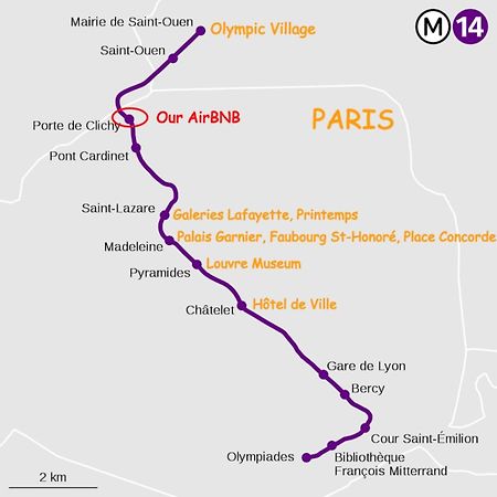 Air Conditioning - Metro 14 - Charming Traditional Style And Modern Access 10 Mn Away From Center Of Paris Clichy Buitenkant foto